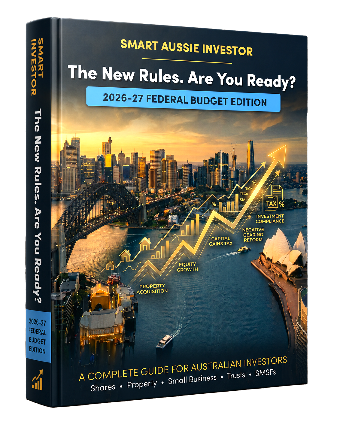 Smart Aussie Investor — The New Rules. Are You Ready? 2026–27 Budget Edition book mockup